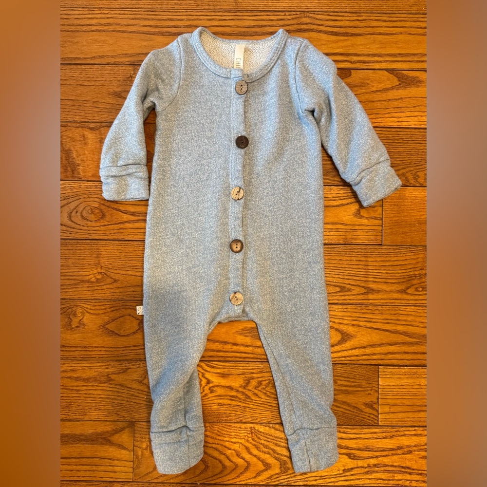 Childhoods cozy light blue onepeice, 12-18 months